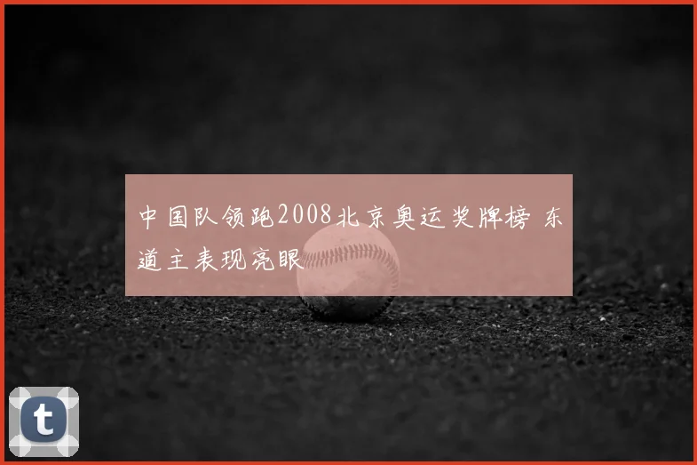 中国队领跑2008北京奥运奖牌榜 东道主表现亮眼